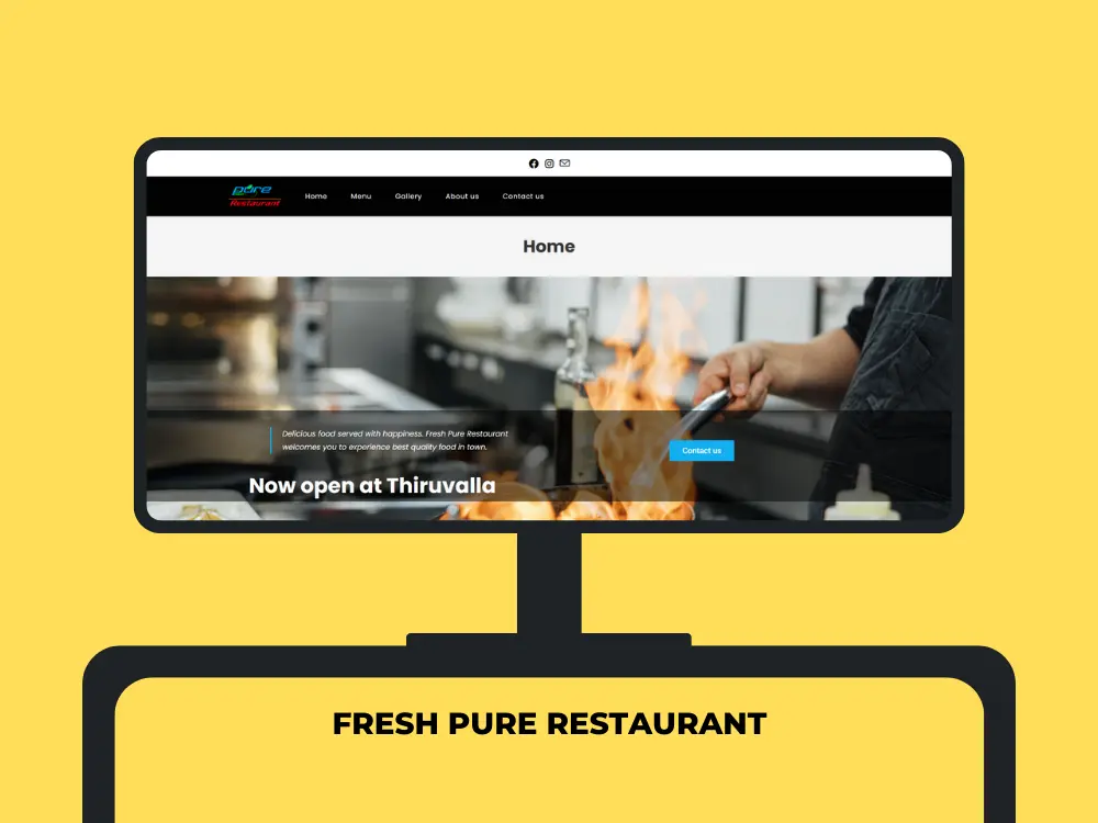 Fresh Pure Restaurant - Website Development
